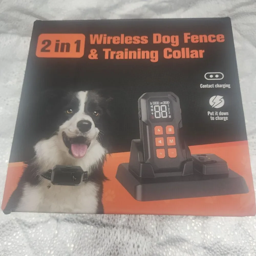 Dog Invisible Fence 2 In 1 Wireless Electric Remote Vibrating Train Collar NEW